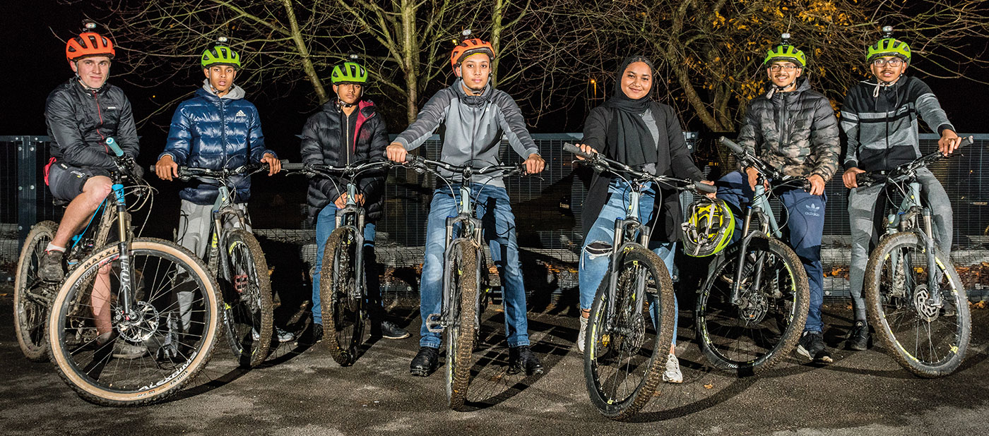 Young People on bikes